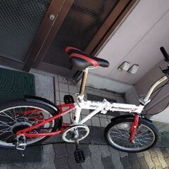 Switzsport[スウィッツスポート]20吋 折り畳み自転車 外装6段/ホワイトＸレッド