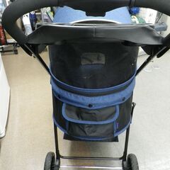 お値下げ！美品！ペット用バギーカー ネイビー 小型犬 折りたたみ可能