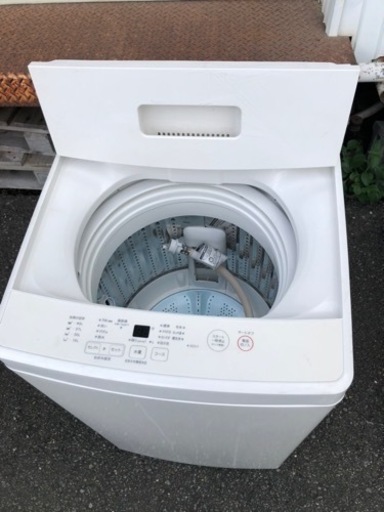 福岡市内配送無料　無印良品 電気洗濯機・5kg 白 幅52.5(排水ホース含む)奥行50×高さ89cm MJ‐W50A