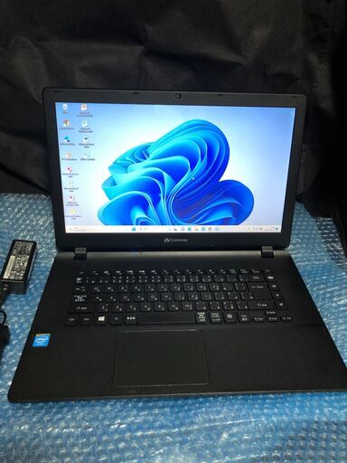 Gateway ゲートウェイ NE511-A14D/F2(2014年8月製造）Dual-Core-Cel N2830 2.16GHz（第4世代）・メモリー4GB・HDD-500GB・DVDスーパーマルチ・大画面15.6インチ液晶＆薄型ノートPC・Win11＆Office2010インストール済・Webカメラ内蔵・バッテリー使用可・ACアダプタ付属