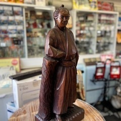 (81)🉐🉐一刀彫‼️坂本龍馬‼️置物🉐🉐👌👌