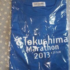 未使用品　徳島マラソン２０１３参加賞のTシャツ（ミズノL）です。