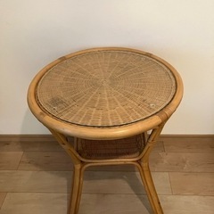 昭和レトロ✨ ラタンテーブル 籐家具 座卓 ゆったりサイズ