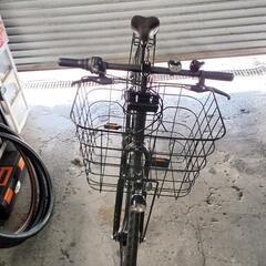 自転車中古　クロスバイク　シティサイクル　MARUKIN　Nostalia　外装6段変速　フレームサイズ445　オートライト　カゴリアキャリア鍵付き　タイヤ27インチ　カラーブラック