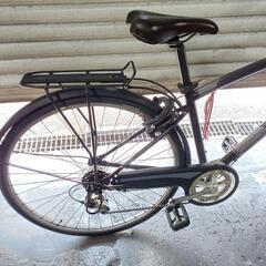 自転車中古　クロスバイク　シティサイクル　MARUKIN　Nostalia　外装6段変速　フレームサイズ445　オートライト　カゴリアキャリア鍵付き　タイヤ27インチ　カラーブラック