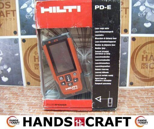 ヒルティ　HILTI　PD-E　レーザー距離計　中古品　通電のみ確認済み　ケース/説明書付き　【ハンズクラフト宜野湾店】