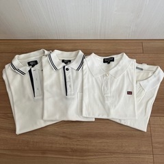【お話し中】半袖白ポロシャツ4枚セット