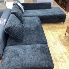 KI-51【新入荷　アウトレット】モダンスタイル　カウチソファ3点セット　黒系