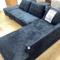 KI-51【新入荷　アウトレット】モダンスタイル　カウチソファ3点セット　黒系