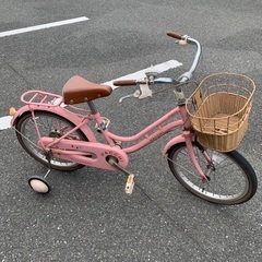 子供　自転車　ピンク　女の子