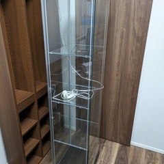 【引き取り希望】IKEA デトルフ（DETOLF） ガラス シェルフ