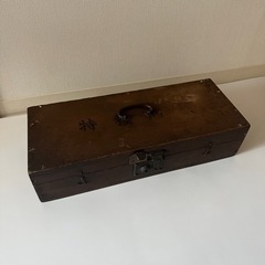 【受付中止】木箱　手持ち　アンティーク　古道具