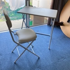 ニトリ　折り畳み式机&椅子　簡易　テーブル　デスク