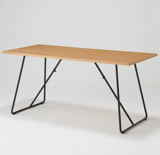 【無印】折りたたみテーブル・幅１６０ｃｍ・オーク材
