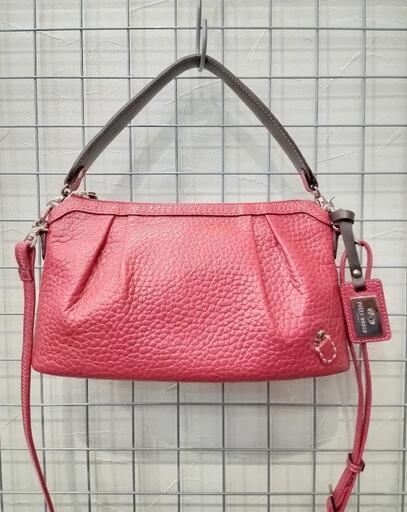 ★【PELLE BORSA/ペレボルサ】美品  ショルダーバッグ  2WAY  (ショルダー2本付き) レザー  北九州店舗店頭販売のみ
