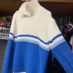青白いセーター