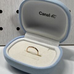 Canal 4℃　ピンキーリング　K10　3号　石付　刻印あり