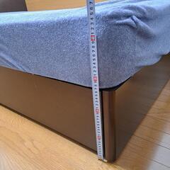 収納付き セミダブルベッド マットレス付き