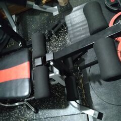 【引き取り限定】【価格相談】IROTEC（アイロテック）マルチポジションベンチ　レッグエクステンション・ラットプルダウンオプション付き