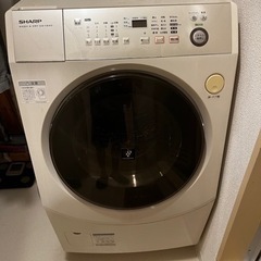 SHARPドラム式全自動洗濯機　差し上げます。