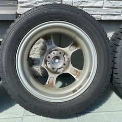 スタッドレス(ダンロップ)＋アルミホイール 4本（165/65/R14）