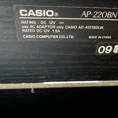 中古美品、配送可能CASIO 電子ピアノ CELVIANO AP-220BN88鍵盤