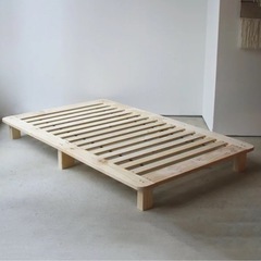 【お譲りします】シングル　ベッドフレーム　木製　すのこ　ベッド下...
