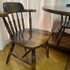 円卓　ダイニングテーブル　椅子3脚　