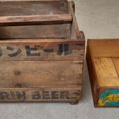 【値下げ】昭和レトロ 木箱ケース キリンビール　冷麥