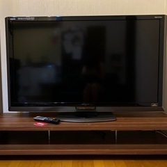 SHARP52型液晶テレビ（テレビボードセット）