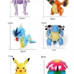 ‼️海外限定‼️6個セット ポケモン フィギュア 可動 ピカチュウ ミュウツー