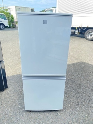 福岡市内配送無料 シャープ ２ドア冷凍冷蔵庫 SJ-14E3-KW