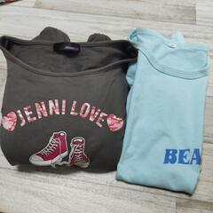 150cm TシャツとJENNI love グレーのワンピースの...