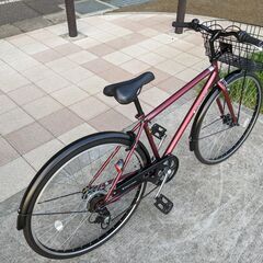 カゴ付きクロスバイク　27インチ　DORACO CROSS（ドラコクロス）　6段変速　オートライト　美品