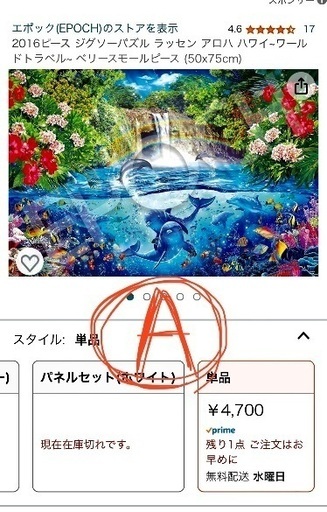 新品パズル(額付き)