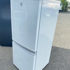 福岡市内配送無料 シャープ 2ドア冷凍冷蔵庫 SJ-14E3-KW