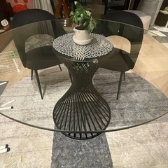 Calligaris VORTEX クリアガラス【ラウンドダイニングテーブル】