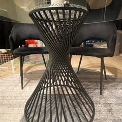 Calligaris VORTEX クリアガラス【ラウンドダイニングテーブル】