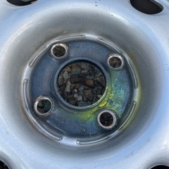 ゴルフ2？ 鉄チン 14インチ 6J+45 4H100 タイヤ付き エッセにて使用