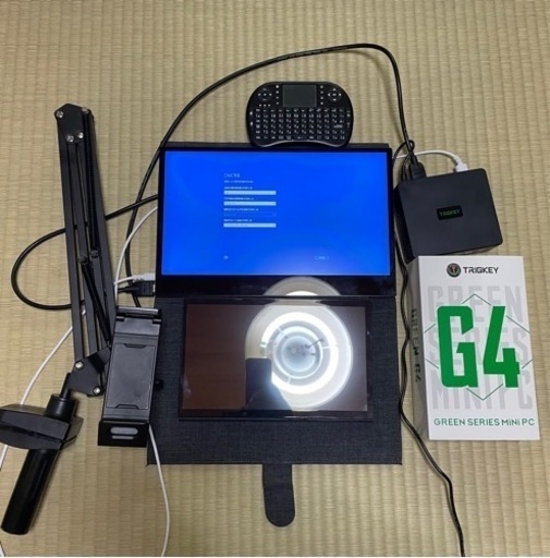 Mini PC（CPU N100 メモリ16gb SSD500gb）とモバイルタッチモニター二枚