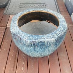 火鉢 水鉢 八角形 陶器