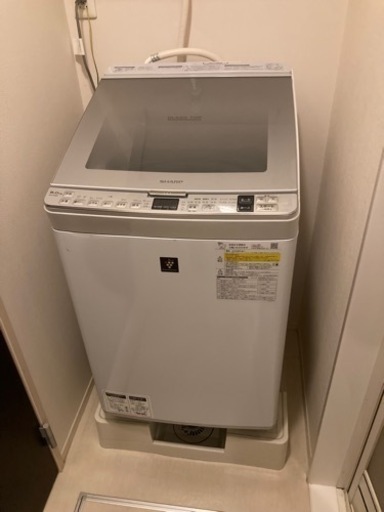 シャープ　洗濯機　乾燥機付　8キロサイズ
