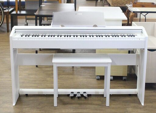 (Y)北大前! 札幌 引取 カシオ CASIO Privia 電子ピアノ PX-770WE 2020年製 ホワイトウッド調 88鍵盤 スリム 2023659