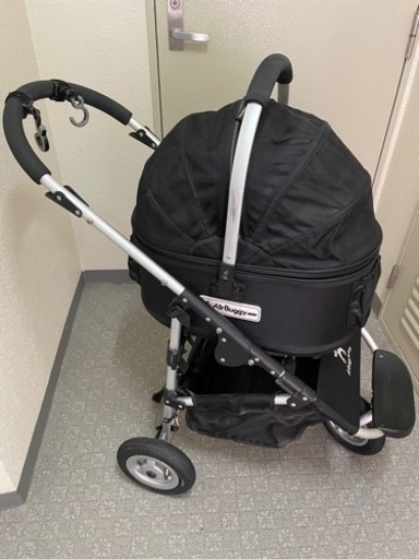 Air buggy for dog  SMサイズ ブラック ペットバギー (ペット キャリー)
