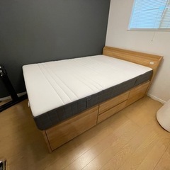 ダブルベッド フレームマットレスセット(9月29日まで)