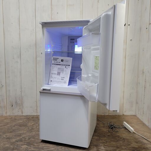 SHARP/シャープ 137L 2ドア ノンフロン冷凍冷蔵庫 2019年製 つけかえ