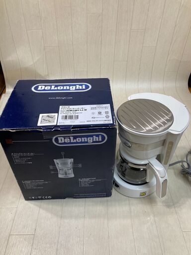 A1-176　デロンギ　ドリップコーヒーメーカー　ICM14011J-W　白　キッチン家電