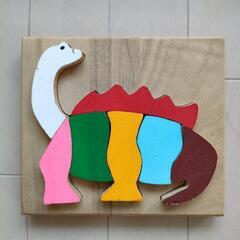 手作り木のパズル　恐竜