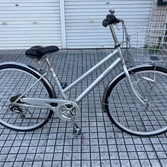 【ネット決済・配送可】【26インチ自転車】6段変速　LEDオート...