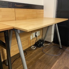 ♪パソコンデスク　IKEA 木製テーブル　天板サイズ　120×6...